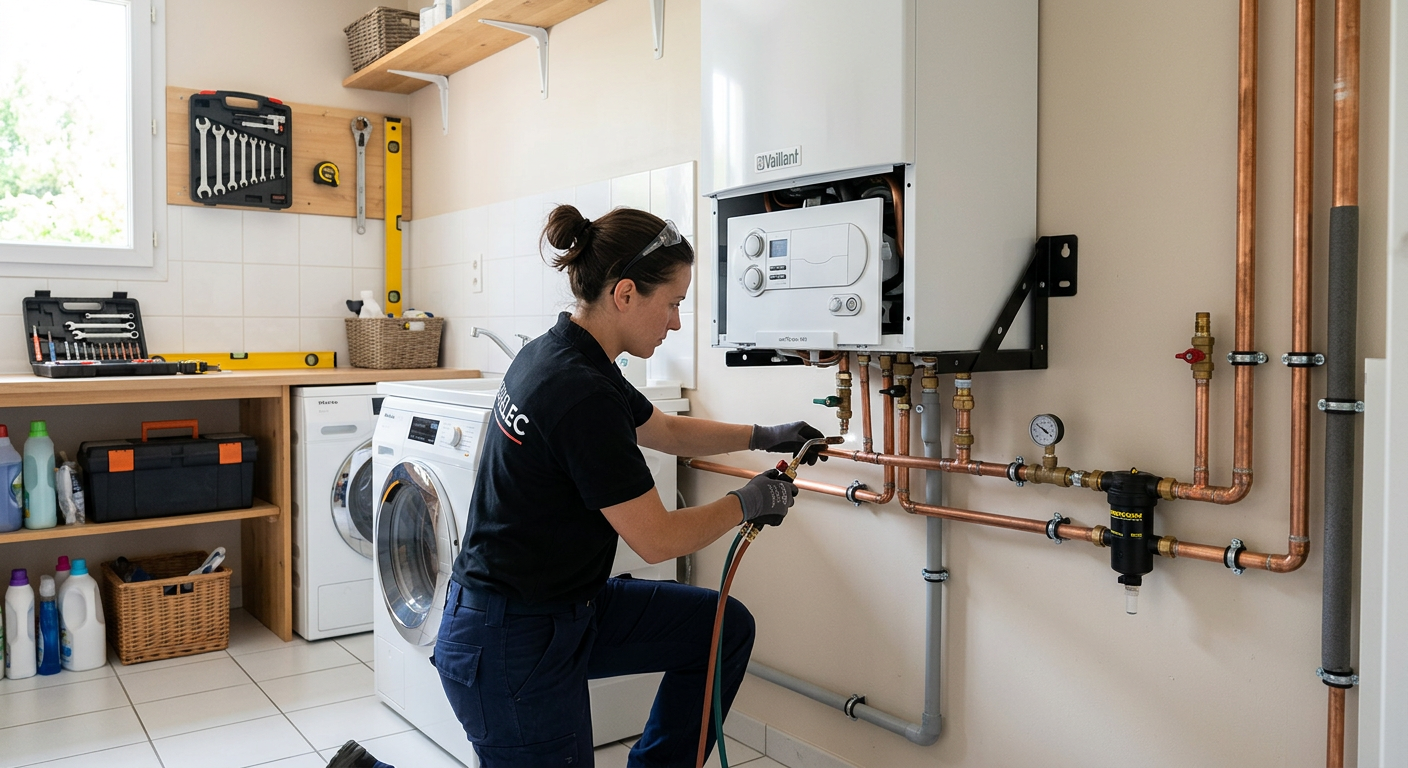 Remplacement de chaudière à condensation par un chauffagiste à Cergy